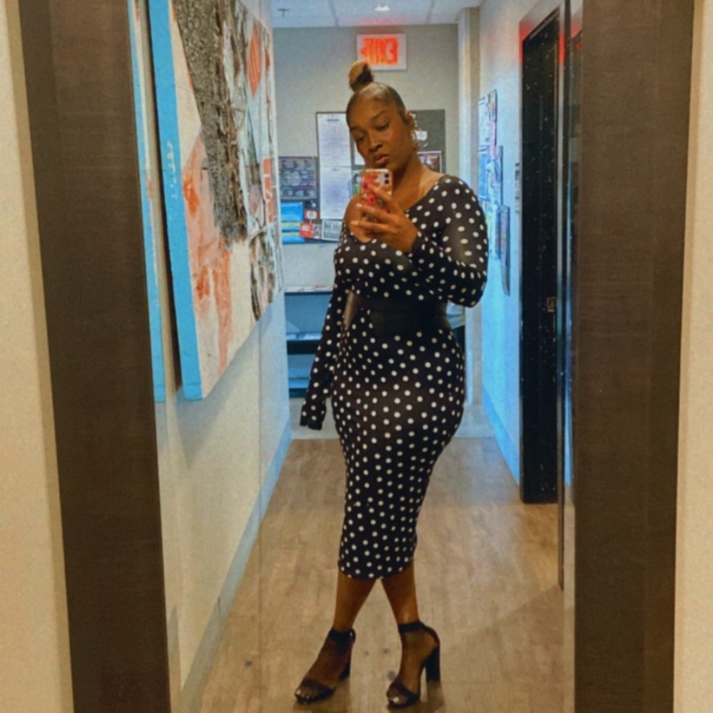 Polka Dot Midi Dress